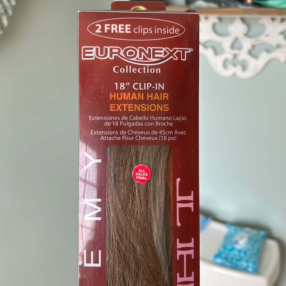 Chestnut Brown clip in hair extensions